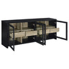 Denison 79-inch 4-door TV Stand Media Console Black — product view 3