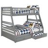 Ashton 2-drawer Wood Twin Over Full Bunk Bed Grey — product view 3