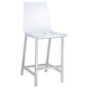 Juelia Clear Acrylic Counter Chair Chrome (Set of 2) — product view 3