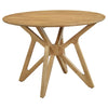 Elowen 5-piece Round Solid Wood Dining Set Light Walnut — product view 3