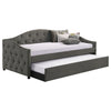 Sadie Upholstered Twin Daybed with Trundle Grey — product view 3