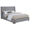 Rennes Upholstered Queen Wingback Platform Bed Grey — product view 3