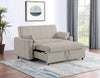 Portland Boucle Upholstered Sleeper Sofa Bed Latte — product view 3
