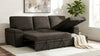Demko Sleeper Sectional Sofa with Speaker and Storage Chaise Brown — product view 3