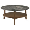Bradley Round SmartTop Cocktail Coffee Table Smokey Grey and Brown — product view 3
