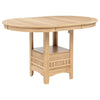Lavon 5-piece Oval Counter Height Dining Set Light Oak — product view 3