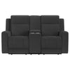 Brentwood Upholstered Reclining Loveseat Dark Charcoal — product view 3