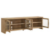 Brenham 79-inch 4-door TV Stand Media Console Washed Oak — product view 3
