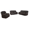 Greer 3-piece Upholstered Reclining Sofa Set Brown — product view 3