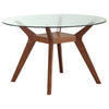 Paxton 5-piece Round Glass Top Dining Table Set Brown — product view 3