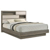 Fenwick Queen Bed Bookcase Headboard Grey Oak — product view 3