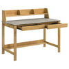 Besler 47-inch SmartTop Writing Desk with Shelf Cement and Natural — product view 3