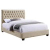 Chloe Upholstered Queen Panel Bed Oatmeal — product view 3