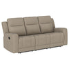 Brentwood 2-piece Upholstered Reclining Sofa Set Taupe — product view 3