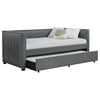 Brodie Upholstered Twin Daybed with Trundle Grey — product view 3
