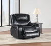 Camila Upholstered Glider Recliner Chair Black — product view 3