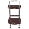 Palmer 2-tier Rectangular Wood Bar Cart Merlot — product view 3