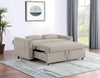 Portland Boucle Upholstered Sleeper Sofa Bed Latte — product view 4