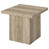 Devar Square Engineered Wood End Table Distressed Pine — product view 4