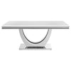 Kerwin 7-piece Rectangular Dining Table Set Grey and Chrome — product view 4