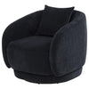 Arnaud Chenille Upholstered Swivel Accent Chair Navy — product view 4