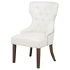 Baney Fabric Upholstered Dining Side Chair Cream and Dark Oak — product view 4