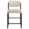 Kehoe Upholstered Counter Height Chair Cream and Black (Set of 2) — product view 4