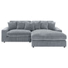 Blaine Upholstered Reversible Chaise Sectional Sofa Fog — product view 4