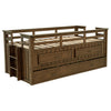 Carlsbad Wood Twin Captains Bed With Trundle Medium Brown — product view 4