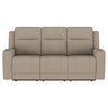 Brentwood 2-piece Upholstered Reclining Sofa Set Taupe — product view 4