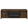 Enfield 71-inch TV Stand Fireplace Media Console Dark Pine — product view 4
