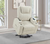 Armstrong Upholstered Power Lift Massage Recliner Ivory — product view 4