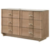 Leanne 6-drawer Sinter Stone Top Dresser Cabinet Light Oak — product view 4