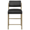 Kehoe Upholstered Counter Height Chair Black and Natural Oak (Set of 2) — product view 4