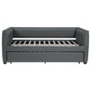 Brodie Upholstered Twin Daybed with Trundle Grey — product view 4
