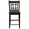 Lavon Wood Counter Height Dining Chair Black and Espresso (Set of 2) — product view 4