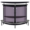 Amarillo Freestanding Glass Top Home Bar Wine Cabinet Black — product view 4