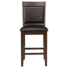 Dewey Upholstered Counter Chair Walnut (Set of 2) — product view 4