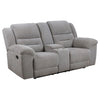 Gilson Chenille Upholstered Reclining Loveseat Grey — product view 4
