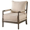 Blanchett Upholstered Bobbin Accent Chair Beige and Distressed Brown — product view 4
