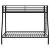 Alevera Metal Twin Over Full Bunk Bed with Ladder Black — product view 4