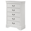 Louis Philippe 5-drawer Bedroom Chest White — product view 4