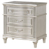 Evangeline 3-drawer Nightstand Silver Oak — product view 4