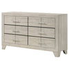 Trenton 6-drawer Bedroom Dresser Rustic Cream — product view 4