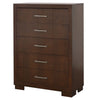 Jessica 5-drawer Bedroom Chest Cappuccino — product view 4