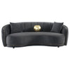 Brookside 2-piece Velvet Upholstered Sofa Set Dark Grey — product view 4
