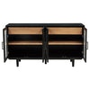 Middleton 4-door Sideboard Server with Dual Drawers Black — product view 4