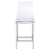 Juelia Clear Acrylic Counter Chair Chrome (Set of 2) — product view 4