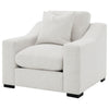 Ashlyn Fabric Upholstered Track Arm Accent Chair Sand — product view 4