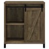 Arlington Sliding Door Home Bar Wine Cabinet Rustic Oak — product view 4